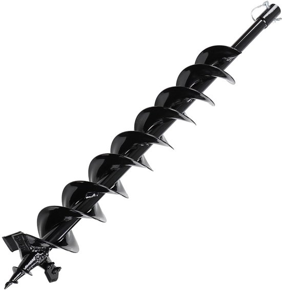 SnelShoppen - CNSTZX Grondboor 800 mm met Borgbouten en Adapter, Stalen Tuinboor voor Paalboor, Bronboor en Graafwerkzaamheden, 100 mm x 800 mm, Ideaa — afbeelding 4