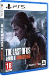 De cover van The Last of Us: Part II Remastered voor PS5, met Ellie op de voorgrond. Leeftijd 18.