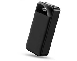Powerbank 30.000 mAh – Snellader 22.5W – 6 Ingangen – Noodpakket – LED Display – Zaklamp - Geschikt voor Telefoon, Tablet – NL Handleiding