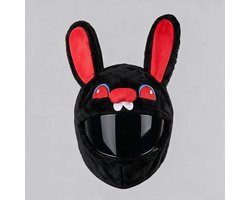 Helmhoes – Duivel Konijn – Pluche Motorhelm Decoratie – Helm Mascotte – Universeel Motorhelm Accessoire