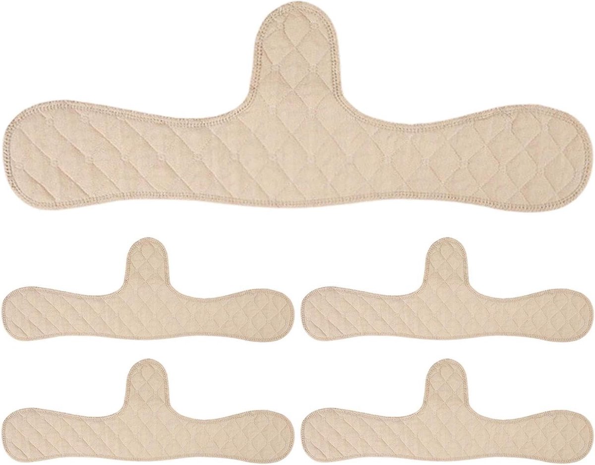 Zweetabsorberende BH Pads - Borst Zweetdoekjes - Comfortabel Blijven - 3 Lagen Vochtregulatie - 5 Stuks - Wit Zwart