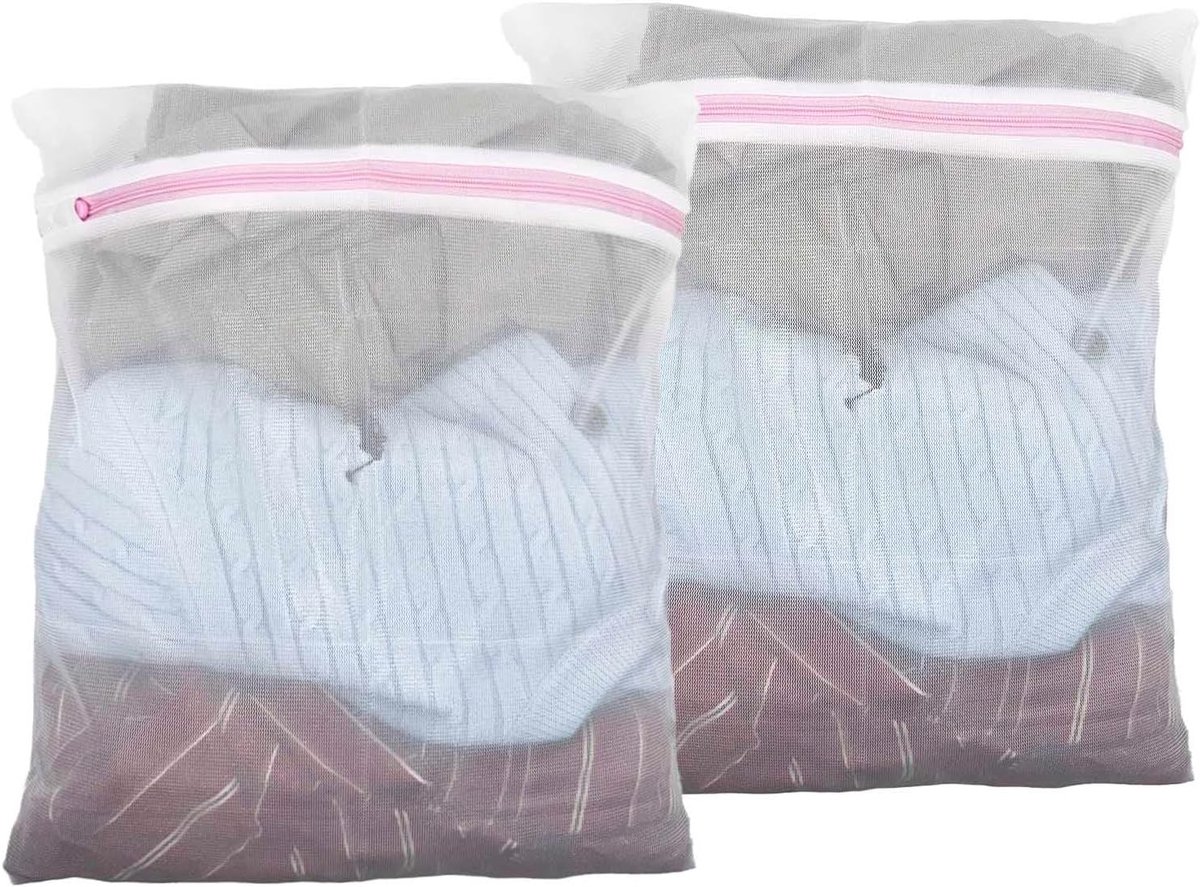 Wasmachine Wasnet, 50 x 60 cm, Kleine Waszak met Verborgen Rits, Bescherming tegen Vouwen en Deformatie van Kleding, Ideaal voor Delicate Stoffen en Wassen