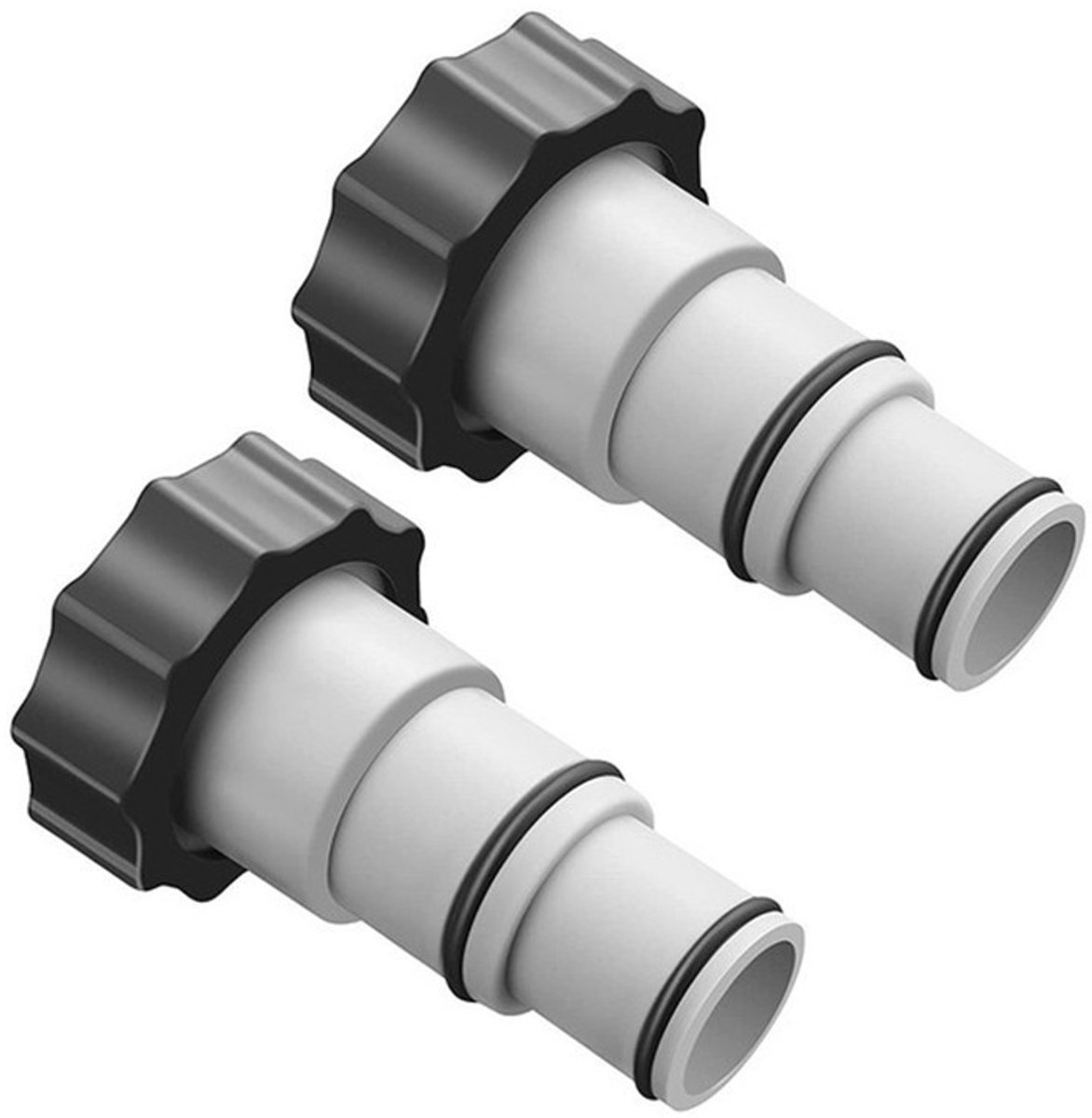 2 stuks Adapters Geschikt voor Intex zwembaden - vervangende slangadapter voor pompen - 32 mm en 38 mm zwembadslangadapter - met binnendraad om vast te schroeven - zwembadslangaansluiting