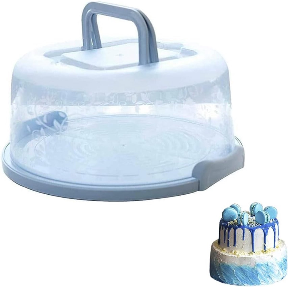 Taartdeksels, muffin-transportdozen, ronde taarttransportdozen, verse hoge taartdeksels Geschikt voor schalen, ronde taartdozen, BPA-vrij, Geschikt voor taarten en pannenkoeken.