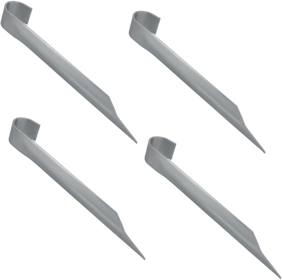 KOTARBAU® 4 Stuks - Grondankers voor Trampoline - Trampoline Ankers 350 mm - Bodemankers - Verzinkte Grondankers - Zilver