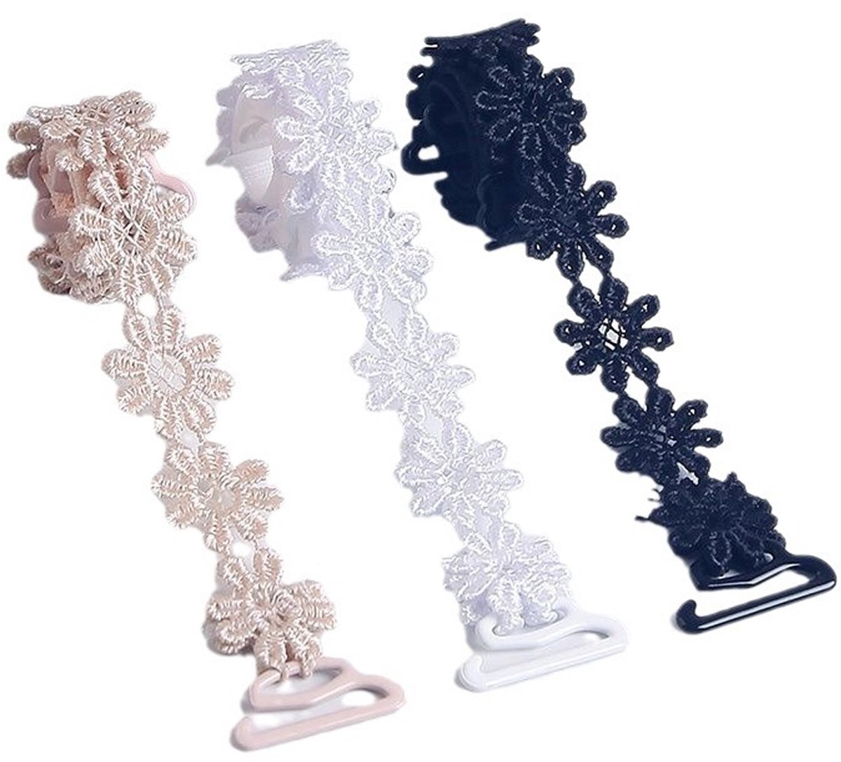 Schouderband blootgestelde kant bh onzichtbare ondergoed lace bh band afneembare anti-slip verstelbare sexy rugband