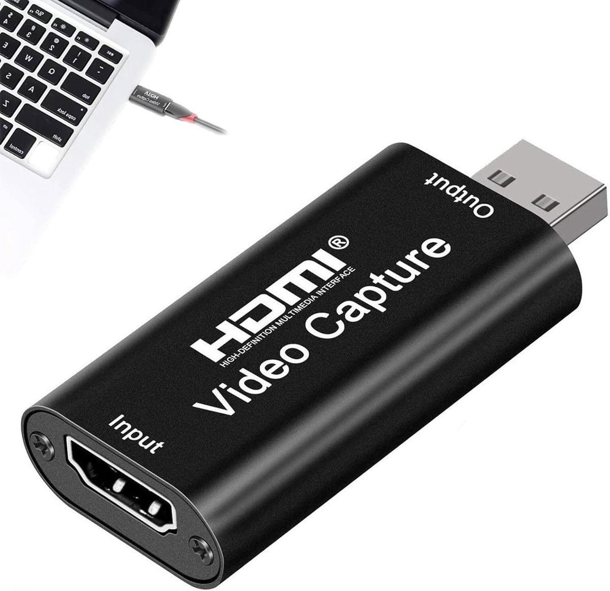 USB naar HDMI-adapter - Zwart - Compact formaat - Plug-and-Play Video Capture Kaart - Voor Streaming en Opname