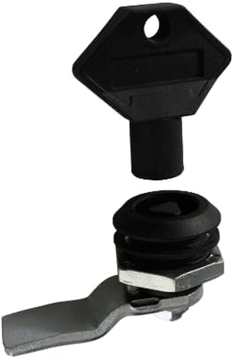 Driehoek Lock - Slot Sleutel - Kasten Beveiligen - Kunststof Driehoek - 11mm - Zwart