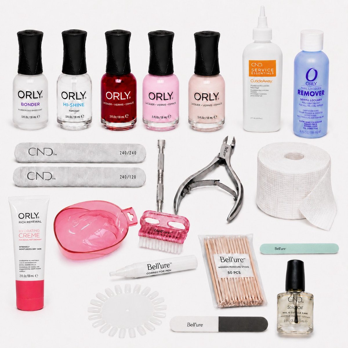 Manicure starterspakket - 21-delig ORLY, CND & Bell’ure -