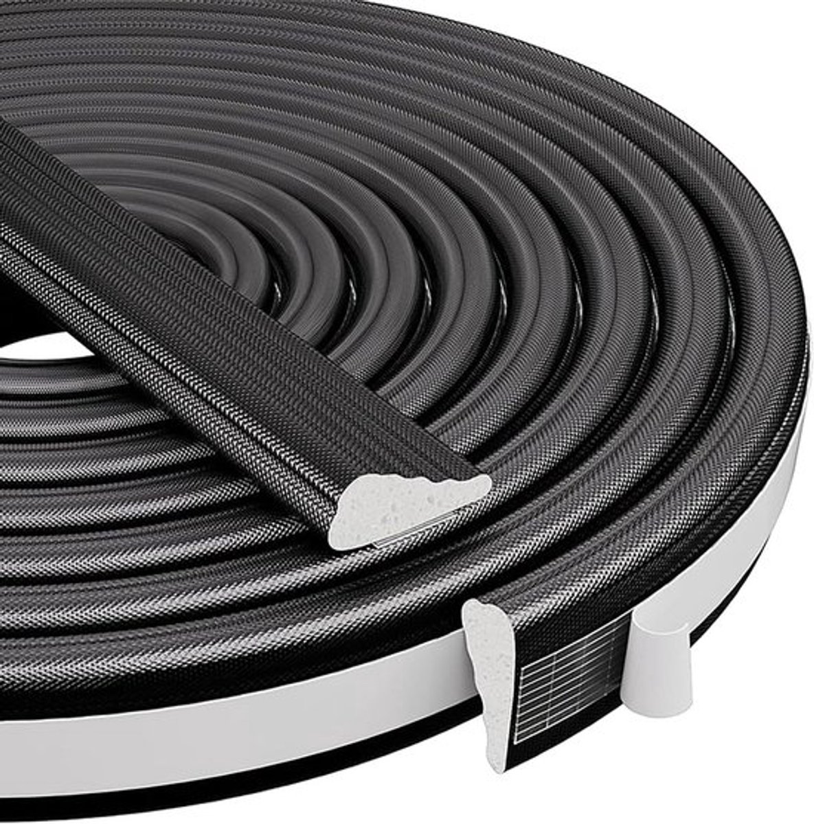 Zelfklevende Wedge Foam Dichtstrip voor Deuren en Ramen, 5 m, Geluidsisolatie en Weerbestendig, 9.6 mm Breed