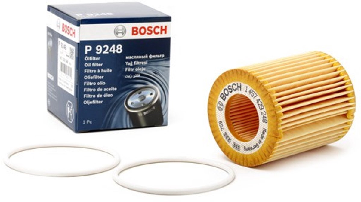 Bosch Oliefilter P9248 | 1457429248 | OEM 9808867880 | 1109CK | 1109CL | Peugeot 208 308 3008 508 Partner | Citroën C3 C4 C5 Berlingo DS3 DS4 | Ford Fiesta Focus 1.5 BlueHDi TDCi