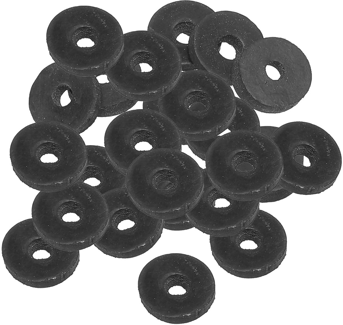 SnelShoppen - 24 Stuks Flat Rubber Washers M4, Sealing Ring voor Water, Olie en Lucht, 4mm ID x 13mm OD x 3mm Dikte, Zwarte Rubber Ringen voor Kraan,