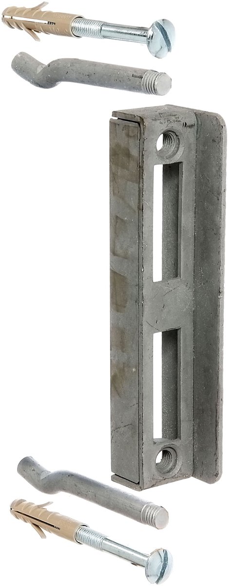 Alberts 410889 aanslag voor slotkast | thermisch verzinkt | hoogte: 172 mm | diepte: 40 mm | set van 2
