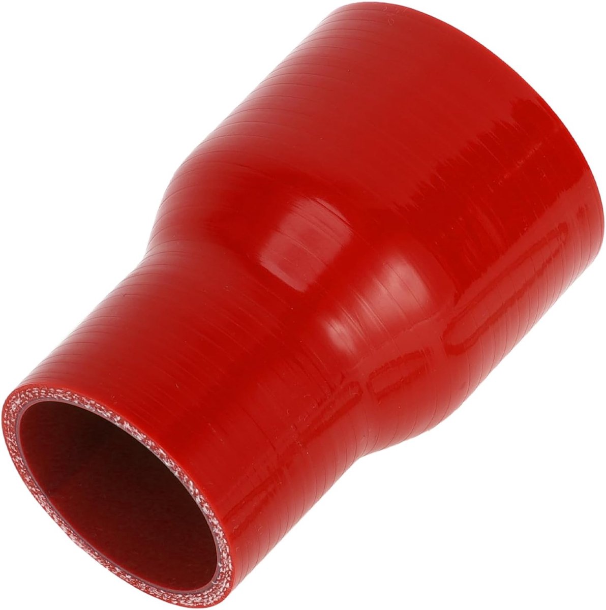 SnelShoppen - Silicone Slang Koppeling 2.24"-2.99" ID 5" Lengte 0° Universele Auto Koelslang 4-Laags 5mm Dikte Rood - Turbo/Intercooler Slang