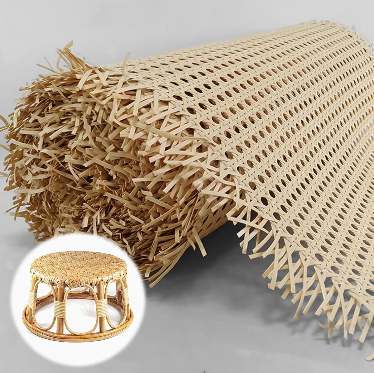 SnelShoppen - Wiener Gevlochten Rietband 40x100cm Natuurlijke Rietrol voor DIY Projecten, Meubeldecoratie, Sterk en Breukvast Riet