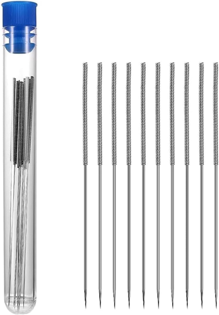 SnelShoppen - Cleaning Kit voor 3D Printer Nozzle, 0.4 mm Reinigingsnaald, 10 RVS Naaldjes, Duurzaam en Corrosiebestendig, Professionele Reiniging voo