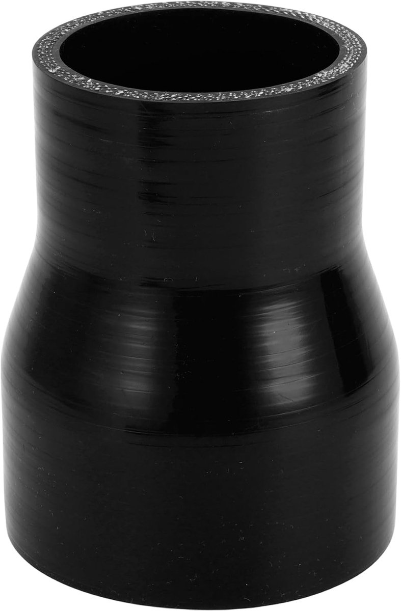 SnelShoppen - Silicoen Slang Koppeling 57-76mm ID 100mm Lengte 0 Graden 4-Laags 5mm Dikte Zwart Voor Auto's, Turbo, Intercooler, Koelsystemen, Univers