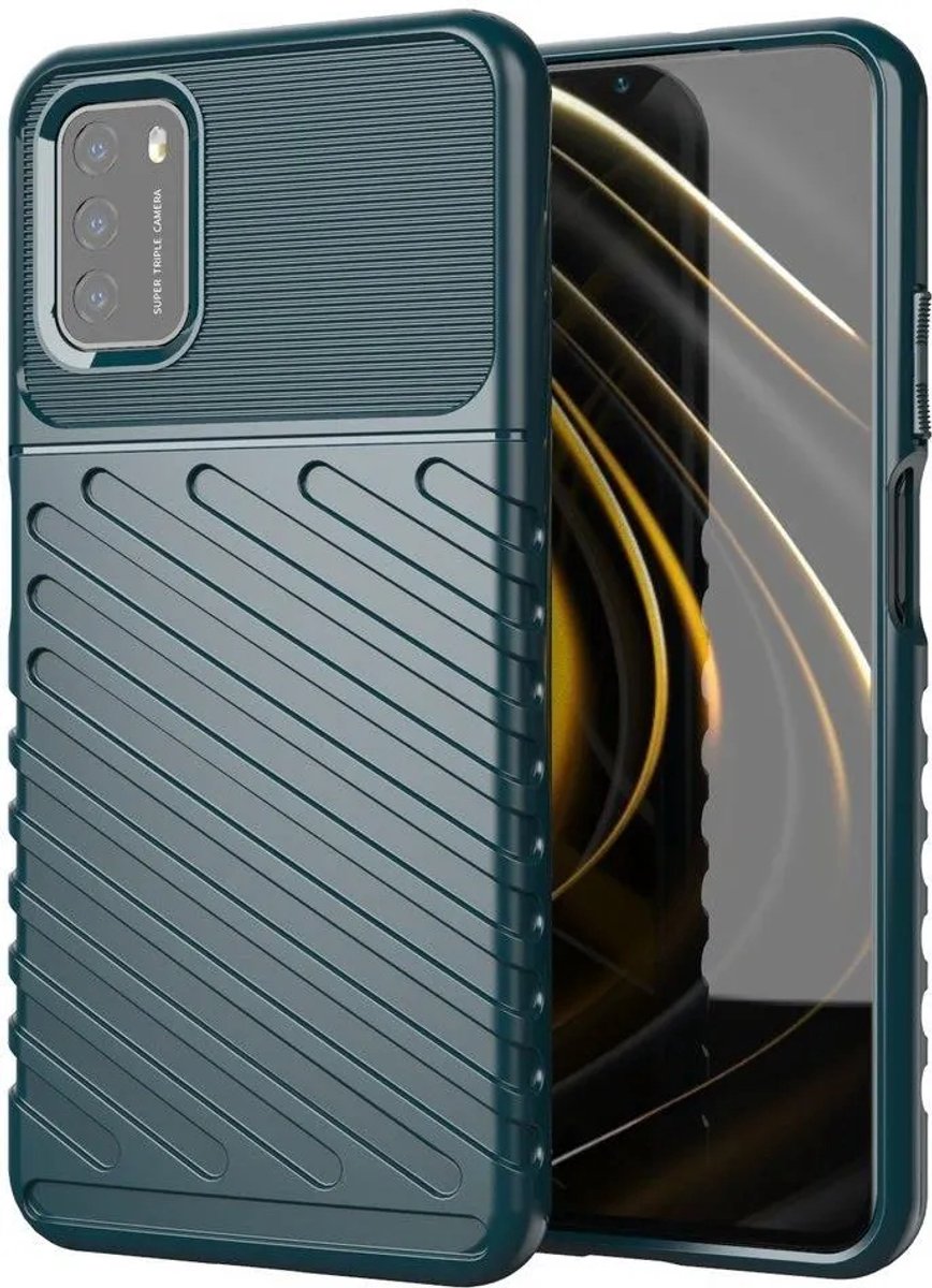 Thunder Case Flexibele Hoes Voor Poco M3 Gewapende Telefoon Duurzame Bescherming