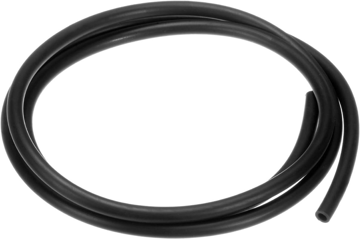SnelShoppen - Multifunctionele Rubberen Slang 3mm ID x 3/16" OD 1m voor Irrigatie, Tuin, Kleine Apparaten, Aquariums, Zwart