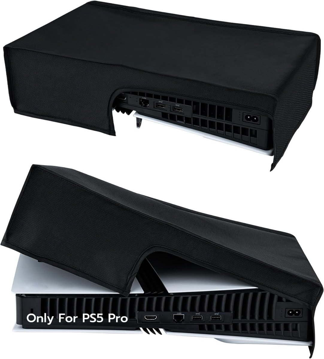 Beschermhoes voor PS5 en Pro, spatwaterdichte stofhoes voor PlayStation 5 Pro console, bescherming tegen stof en krassen