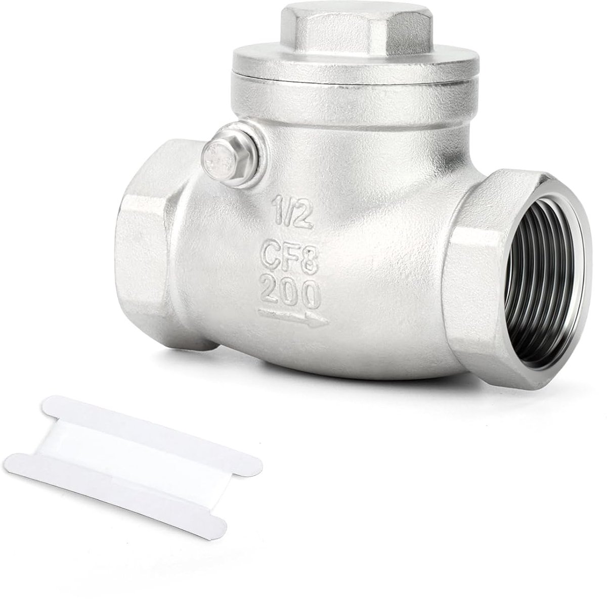 304 Stainless Steel 1/2" BSP Stainless Steel Check Valve, Female x Female Thread, Backflow Prevention - ShopVlot