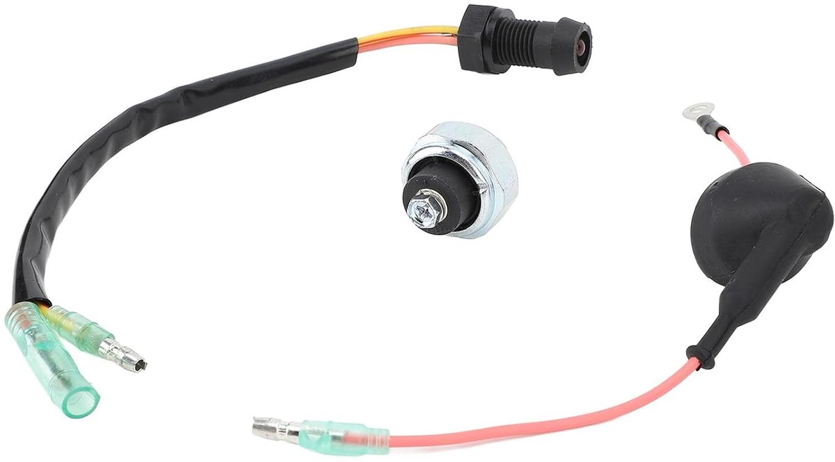 SnelShoppen - Oil Pressure Sensor met Pilootlamp voor Buitenboordmotor 9.9 15 Hp, Aluminium Legering ABS, Betrouwbare Oliedrukmonitor voor Motoren