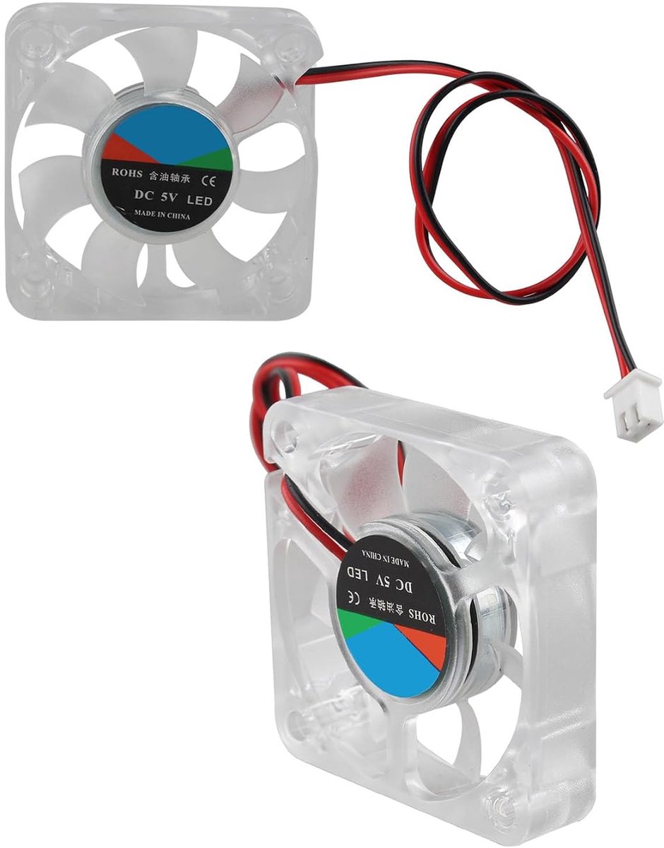 3D printer ventilator 50x50x10mm - stille brushless fan - RGB LED verlichting - ideaal voor 3D printers - ShopVlot