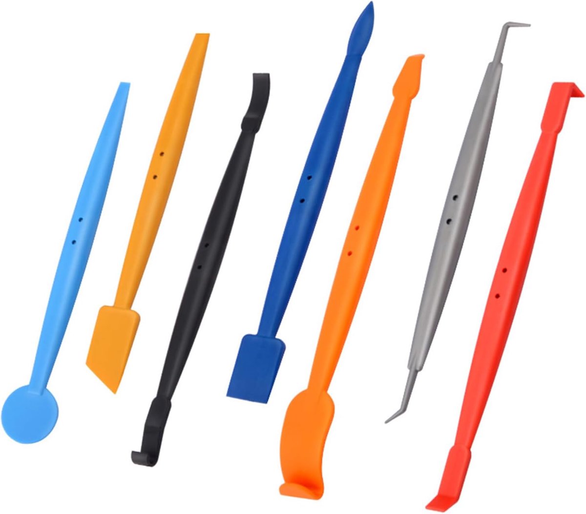 SnelShoppen - 7 Delige Auto Folie Squeegee Set, Magnetische Micro Schraper, Auto Behang Gladmak Tools, Auto Carrosserie Folie Gereedschap, Auto Ramen