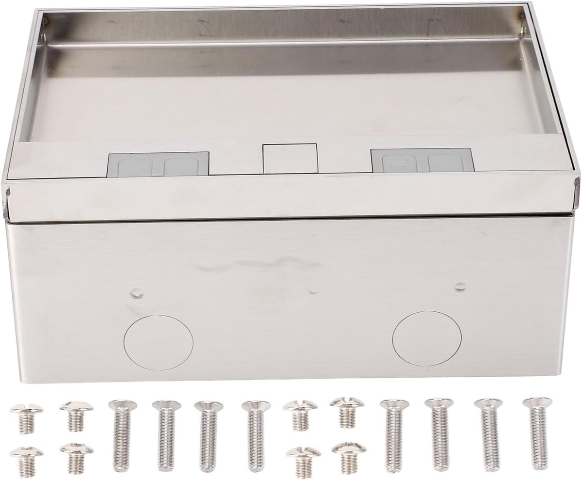 SnelShoppen - Ingebouwde Vloersocket 4000W met 3 EU Stopcontacten voor Kantoor, Hotel, School - Vlamvertragend PC Materiaal, AC250V, 16A