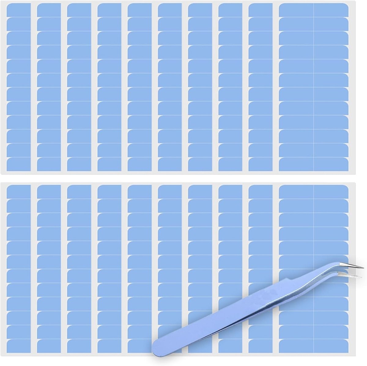 DALAETUS Pack of 241 Adhesive Tape Extensions, 1 x Curved Tip Tweezer, Blue Hair Extension, Waterproof, Double-Sided - ShopVlot