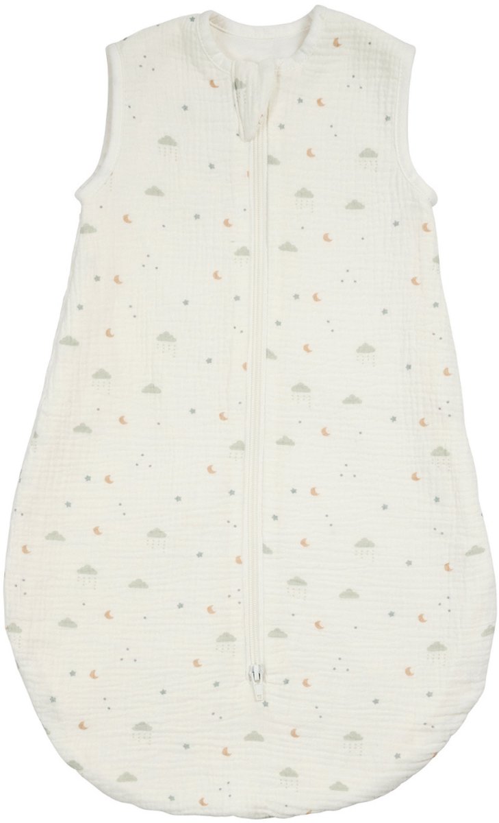 Nattou LouLou Baby Slaapzak 60 cm - Slaapzak van Tetra Katoen - TOG 0,5 - Zachte Babyslaapzak - Ecru