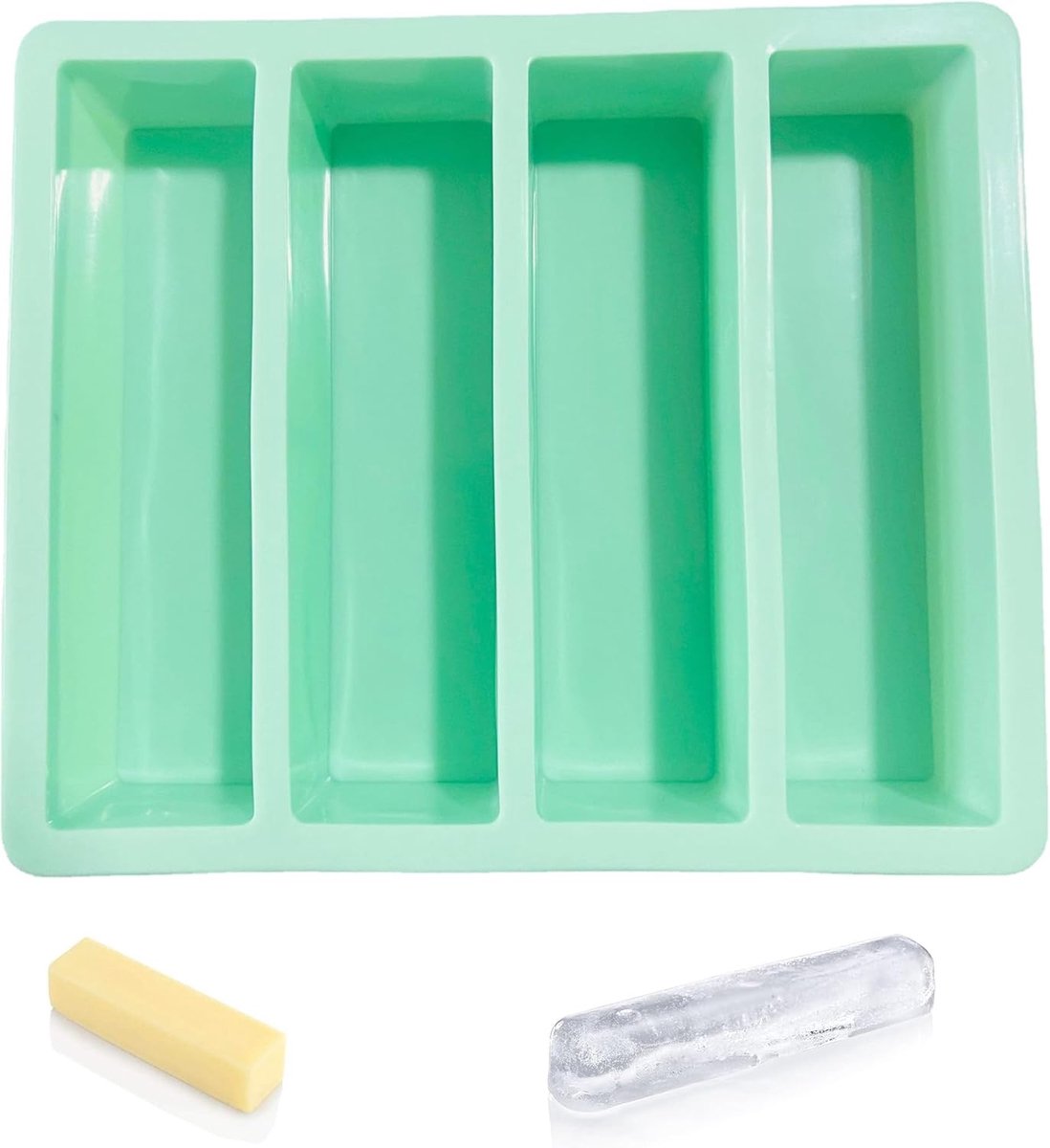 Siliconen Mallen met Smalle Rechthoek 4 Vloeren - Blauw - Antikleef Coating - Ideaal voor Granola Repen - ShopVlot