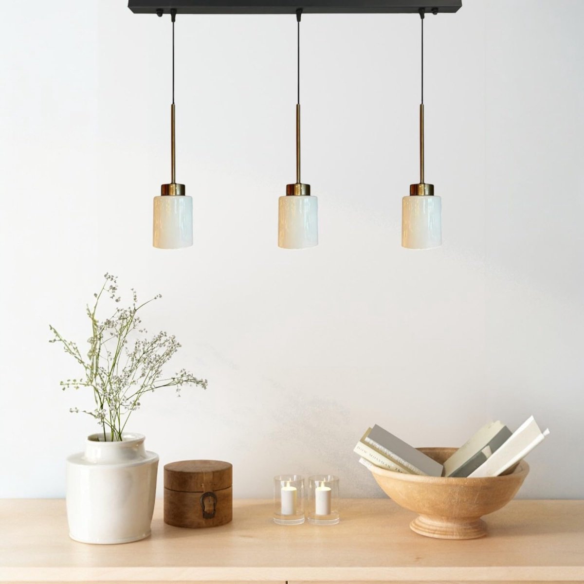 Bamyum Tiny hanglamp Ø9 cm, hanglamp vintage, industrieel van metaal en glas E27, woonkamerlamp hangend, eettafel, keukenlamp
