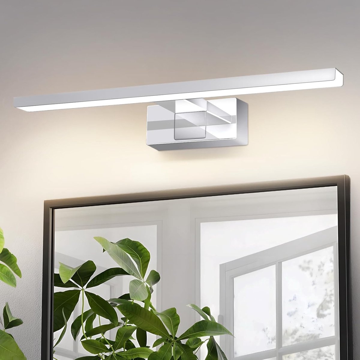Led-spiegellamp - Chroom - 40 cm - Waterdichte Wandlamp voor Badkamer