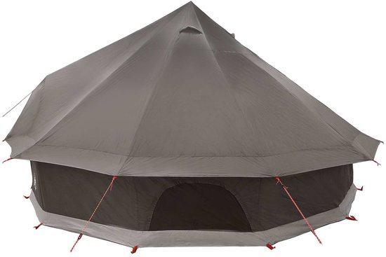 vidaXL - Tipi - Tent - 10-persoons - Bruin - Grijs - Polyester - en - Staal van Vidaxl — afbeelding 4