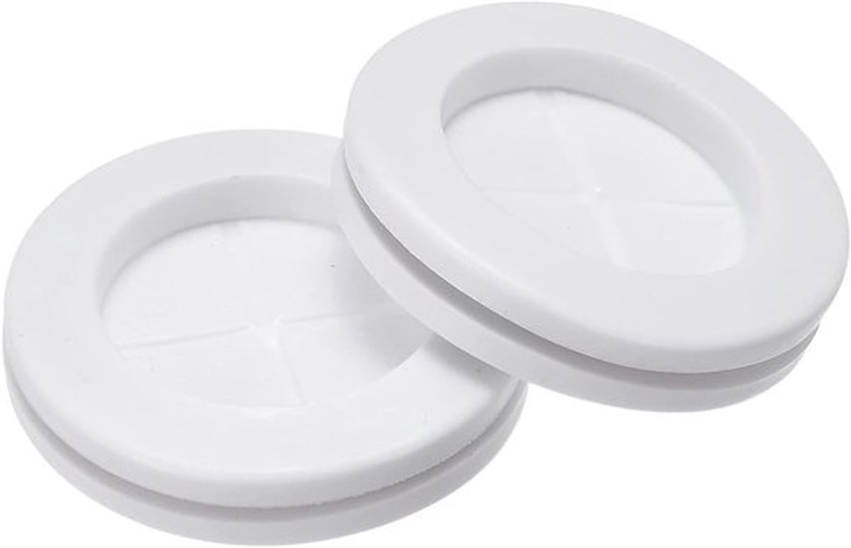 10 Stuks 30mm Ronde Rubber Grommets Dubbelzijdige Witte Gatenpluggen voor Kabelbescherming en Elektrische Toepassingen