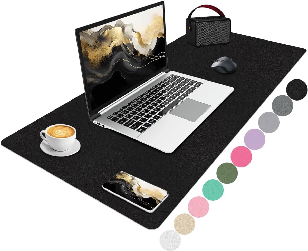 Bureauonderlegger 90x43 cm - PU leer - Waterdicht en niet-slip - Bescherming tegen krassen en vlekken - ShopVlot