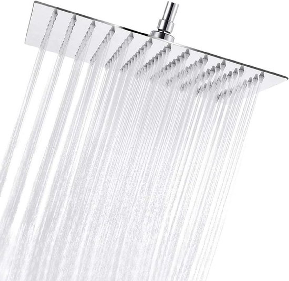 Vierkante regendouchekop van 30x30 cm in roestvrij staal met anti-kalkdoppen voor luxe badkamerervaring