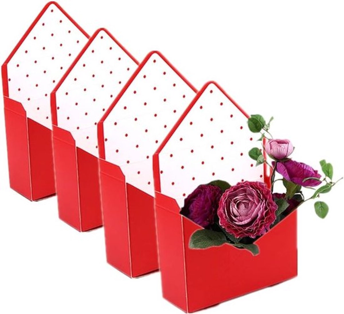 Vouwbare waterdichte bloemenopslagdozen - 5 stuks - Handgevouwen boeketdozen voor bruiloften, verjaardagen en feestdecoratie