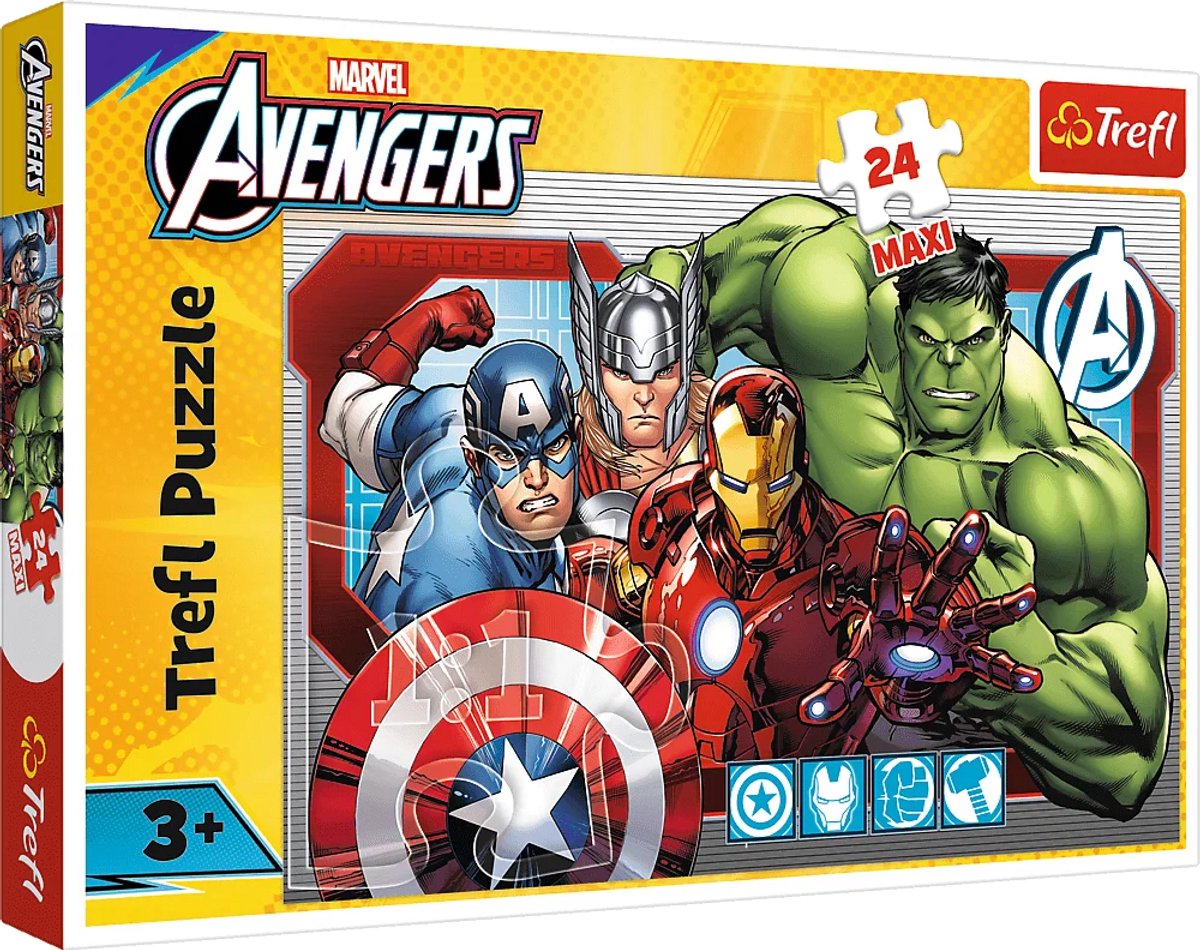 Puzzel 24 Maxi – Altijd Gewoon – Disney Marvel The Avengers Trefl 14378