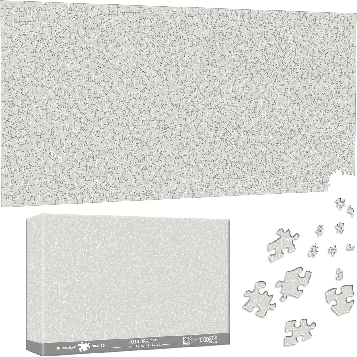 Puzzel 1000 Stukken - Oat Grey 41 x 80 cm - Speciale Vorm - Onmogelijk Uitdaging voor Thuisdecoratie - ShopVlot