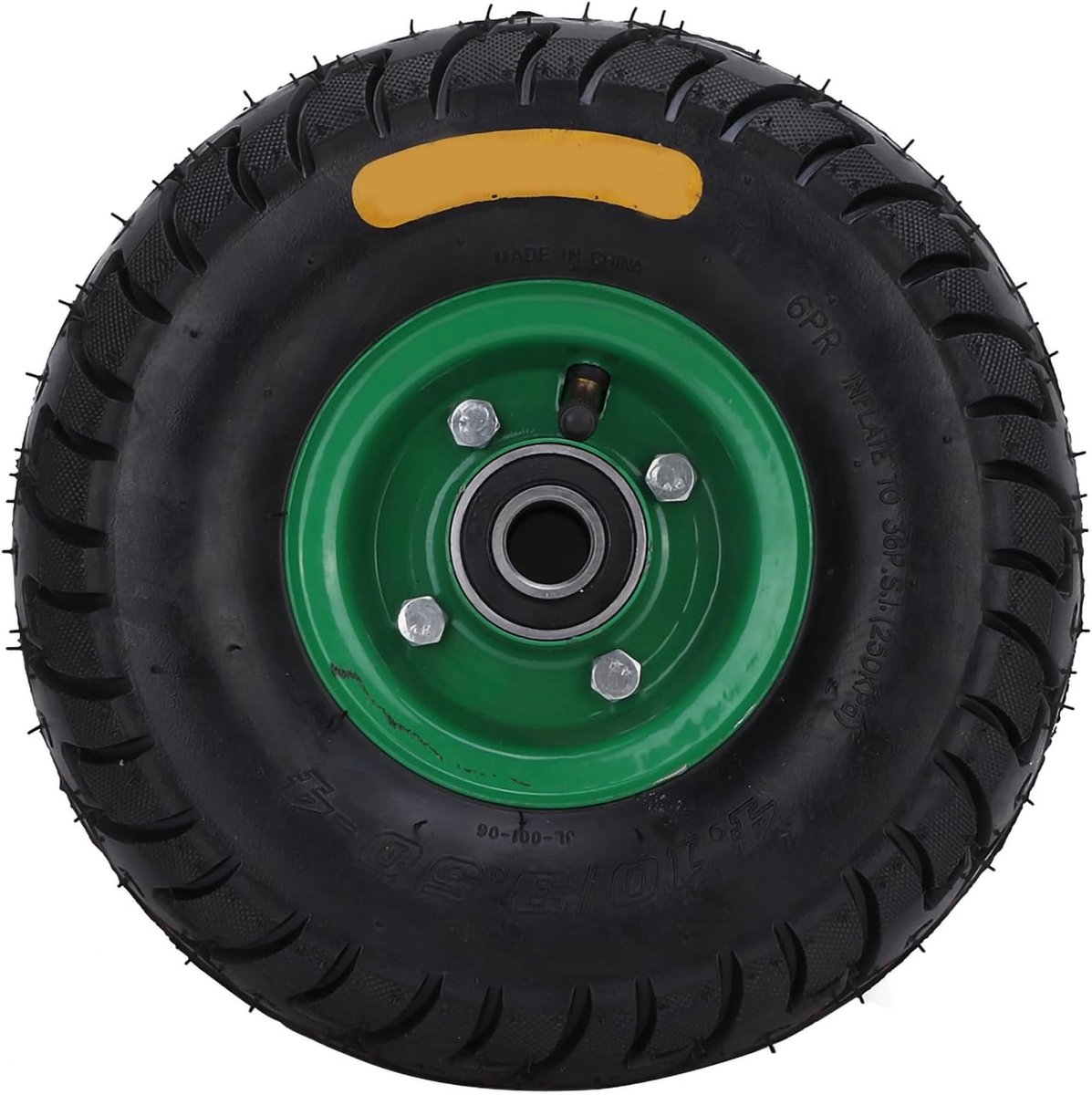 SnelShoppen - 26.7cm 4.10/3.50-4 Rubber Inflatable Tool Trolley Band met 6204-2RS Lager - Duurzaam, Elastisch, Vervangbaar voor Gereedschapswagens