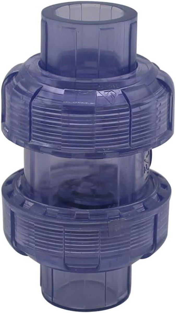 SnelShoppen - Controleklep Afvoer, PVC Fittingen, Interne Diameter 20mm, Transparant, Voor Riolering, Tuin, Aquarium, Zwembad, Afvoerinstallatie