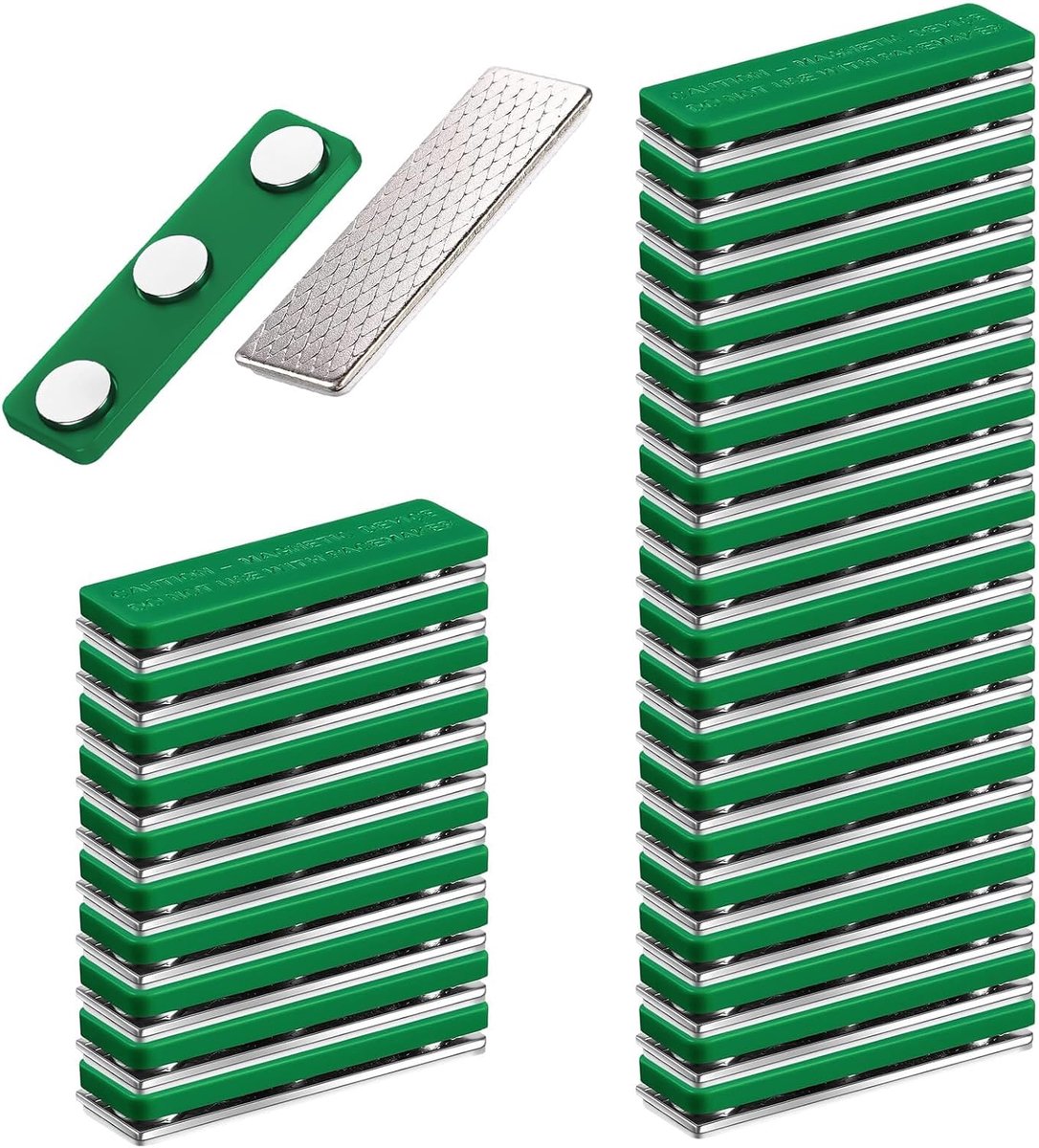 Naamplaatjes magnetisch 30 stuks - PVC met sterke magneten - ideaal voor school en kantoor - ShopVlot