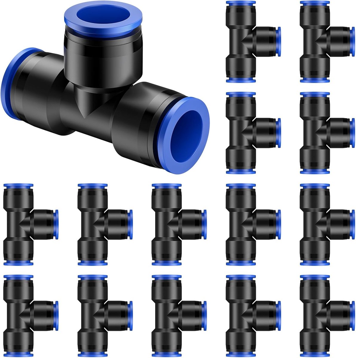 SnelShoppen - 15 Stuks T-stukken 16 mm voor 12,7 mm Slang - Drukvrije 3-Weg T-connectoren voor Druppelirrigatie - Tuin, Landschap, Irrigatiesysteem