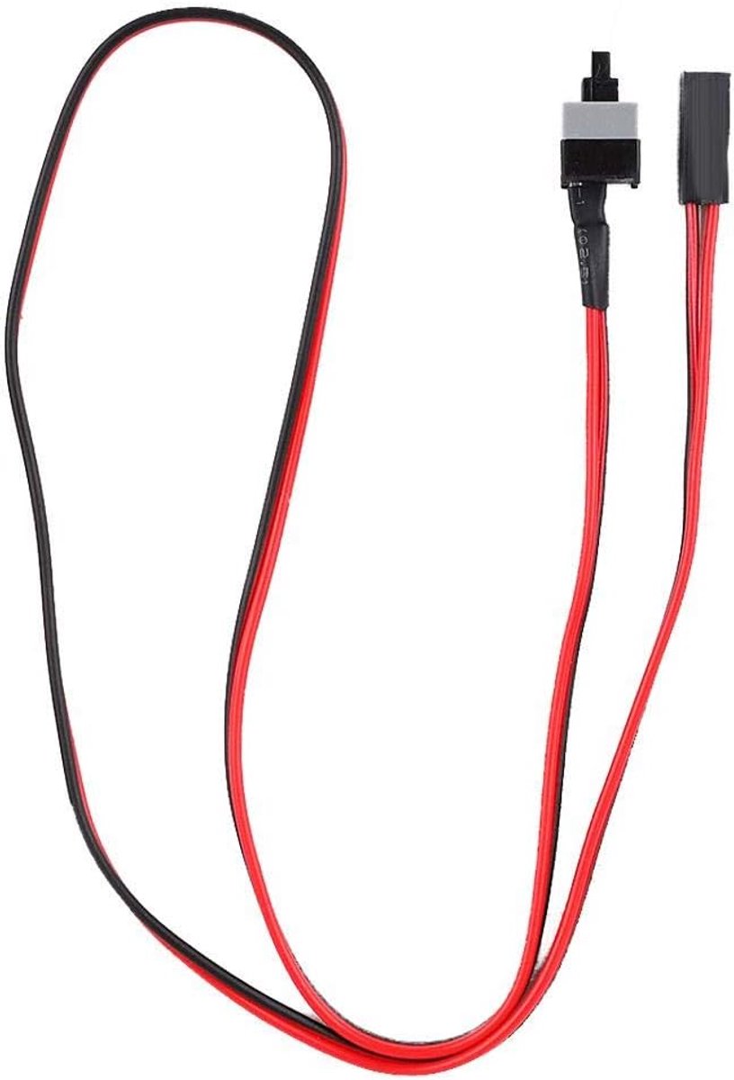 SnelShoppen - Tonysa Jumper Switch voor ATX Behuizing, 2Pin Power Switch, Reset en Herstart, ABS, Rood en Zwart, 50cm Kabel