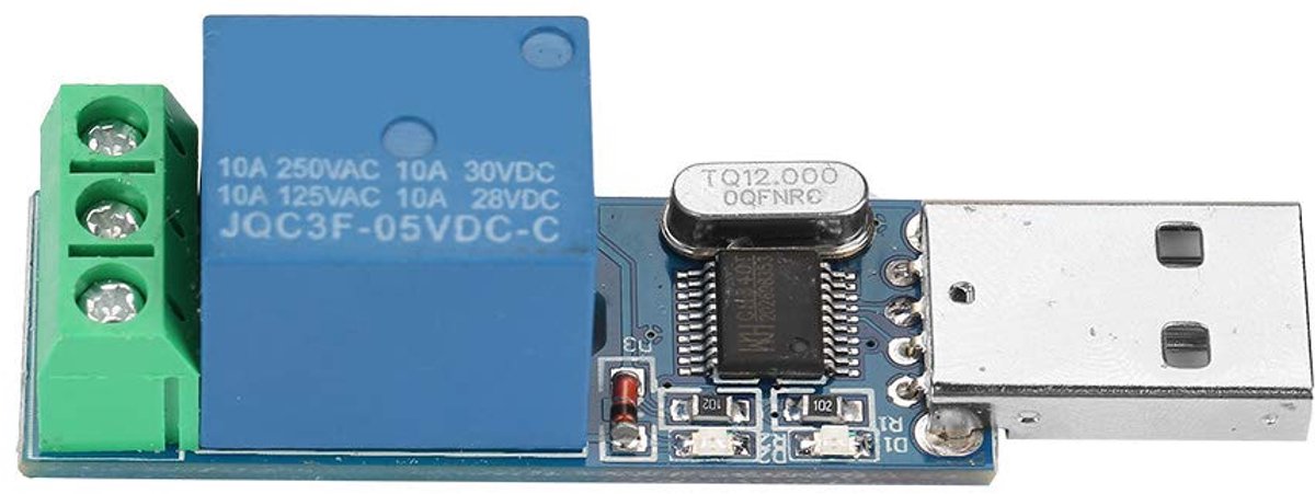 SnelShoppen - E-3 USB relaismodule Slimme USB schakelaar 10 A/250 VAC met chip USB CH340 - Duurzaam, hoogwaardig, eenvoudig te bedienen voor elektroni