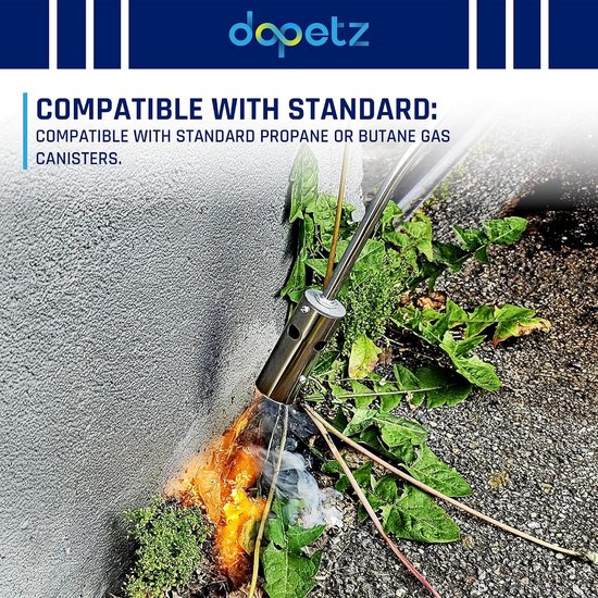 Onkruidbrander Gas - Vlammenwerper Tuin - Onkruid Verwijderen - Automatische Ontsteking - 80 cm - Zwart — afbeelding 3