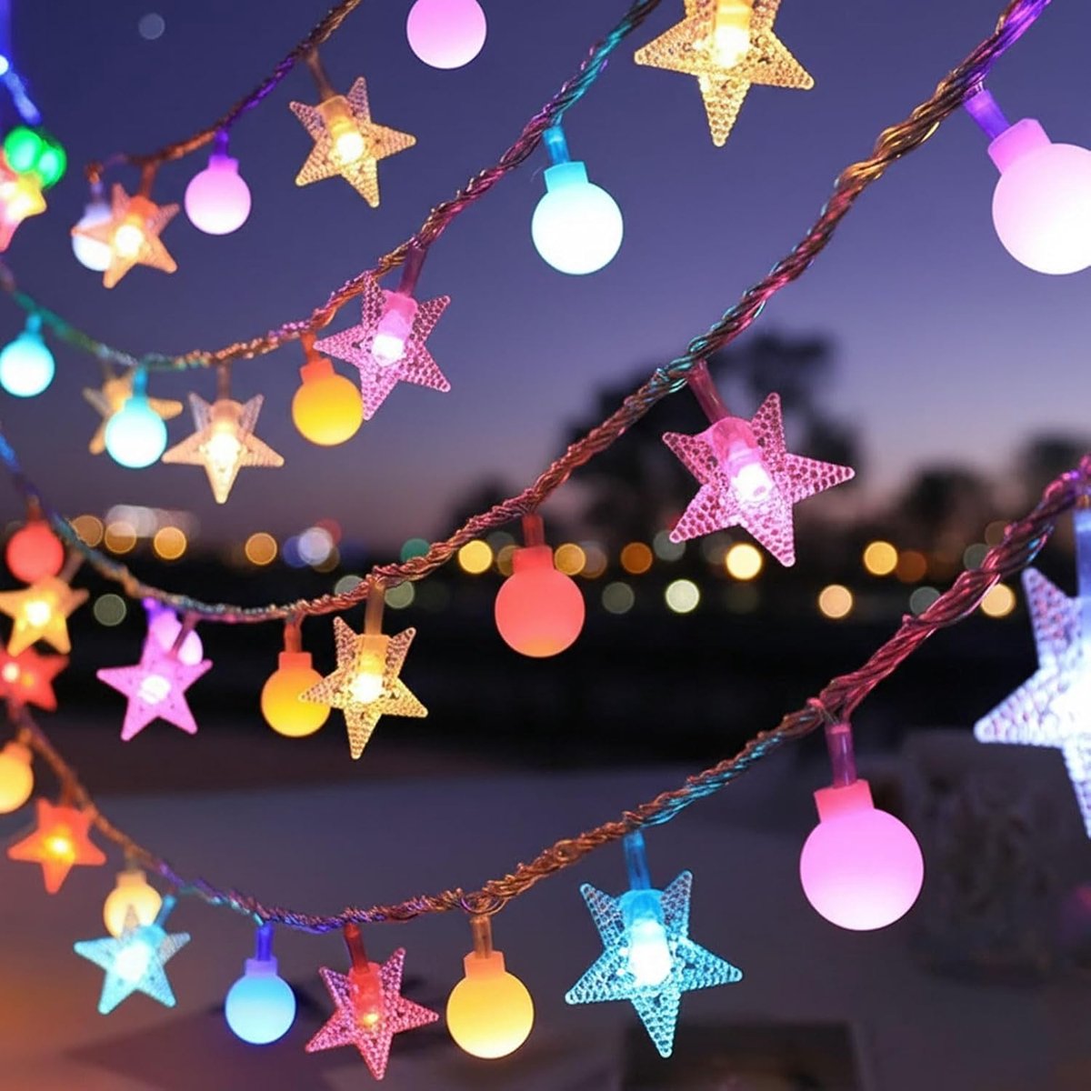 SnelShoppen - GoldRock Binnen Sfeerverlichting (Batterij Niet Inbegrepen) voor Kerst, Bruiloft, Feest, Kamer, Studentenhuis, Binnen Decoratie (Kleurvo