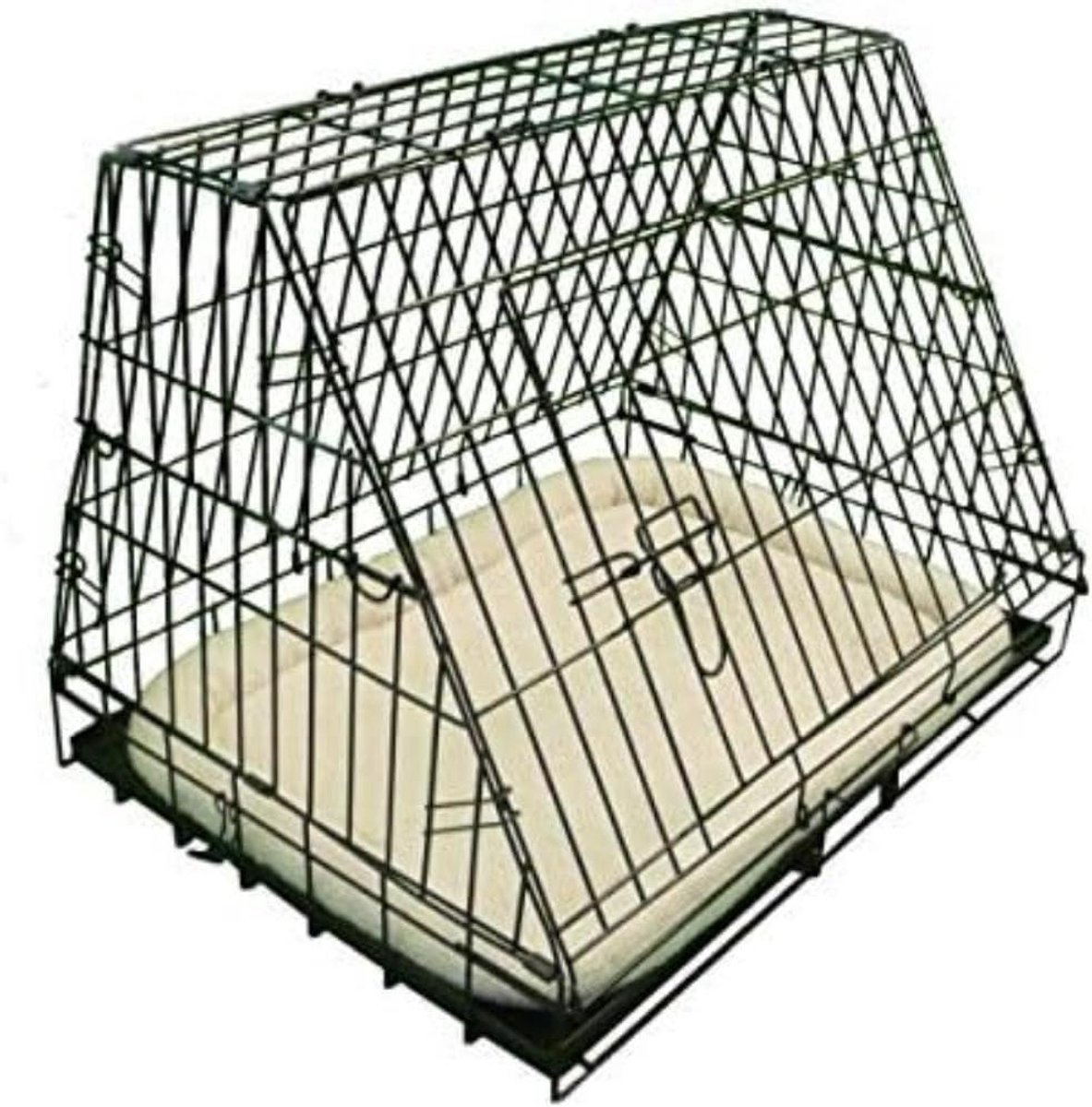 Hondenkooi Medium - Reismand Puppy - Veilig Transport - Schuine Voorkant - 76 x 54 x 54 cm - Zwart
